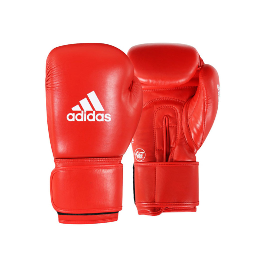 Gants de boxe amateur ADIDAS FFB AIBA Cuir Rouge